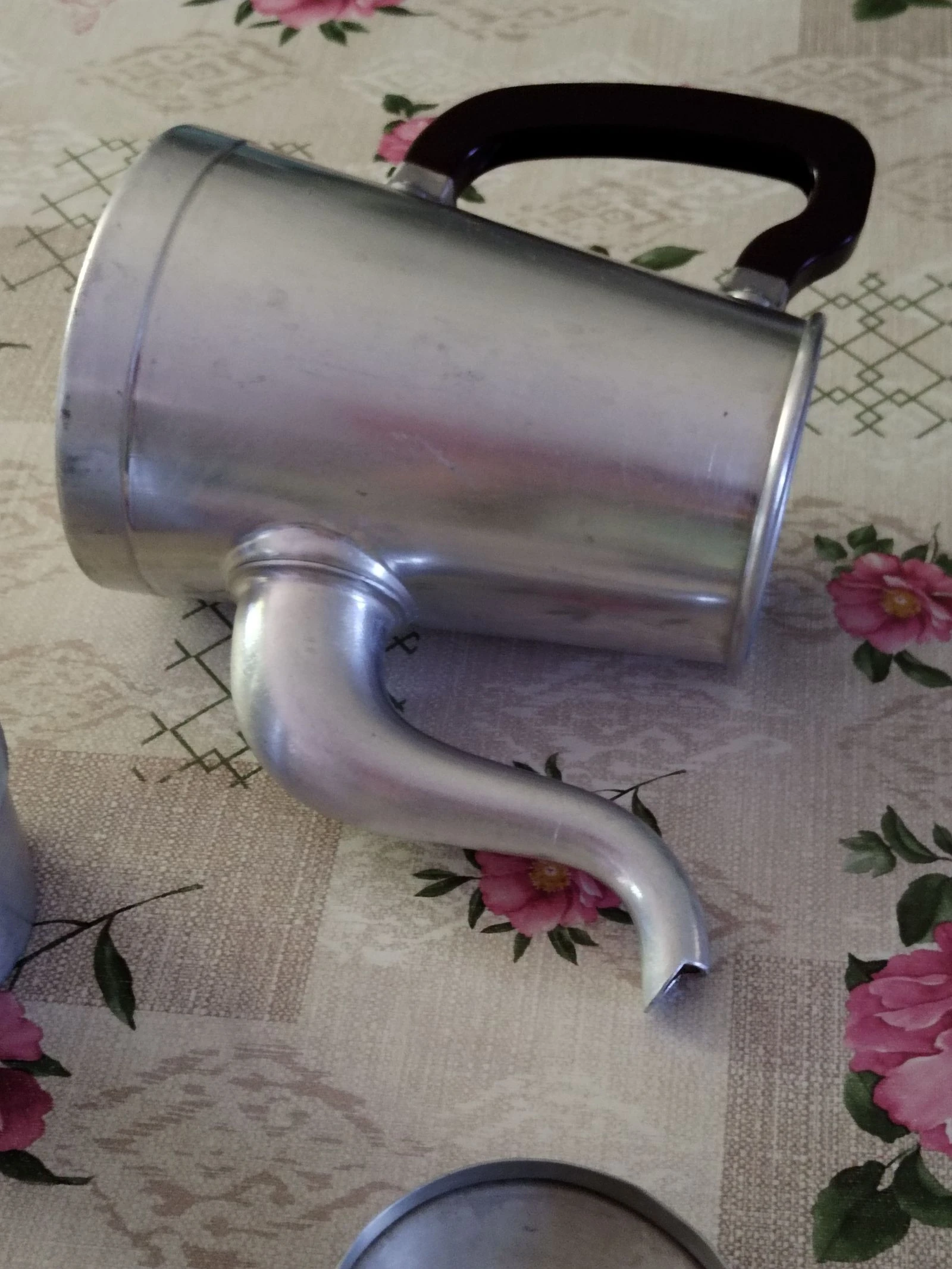 Mooi vintage retro aluminium koffiemachine uit de jaren 50/60. – photo 7